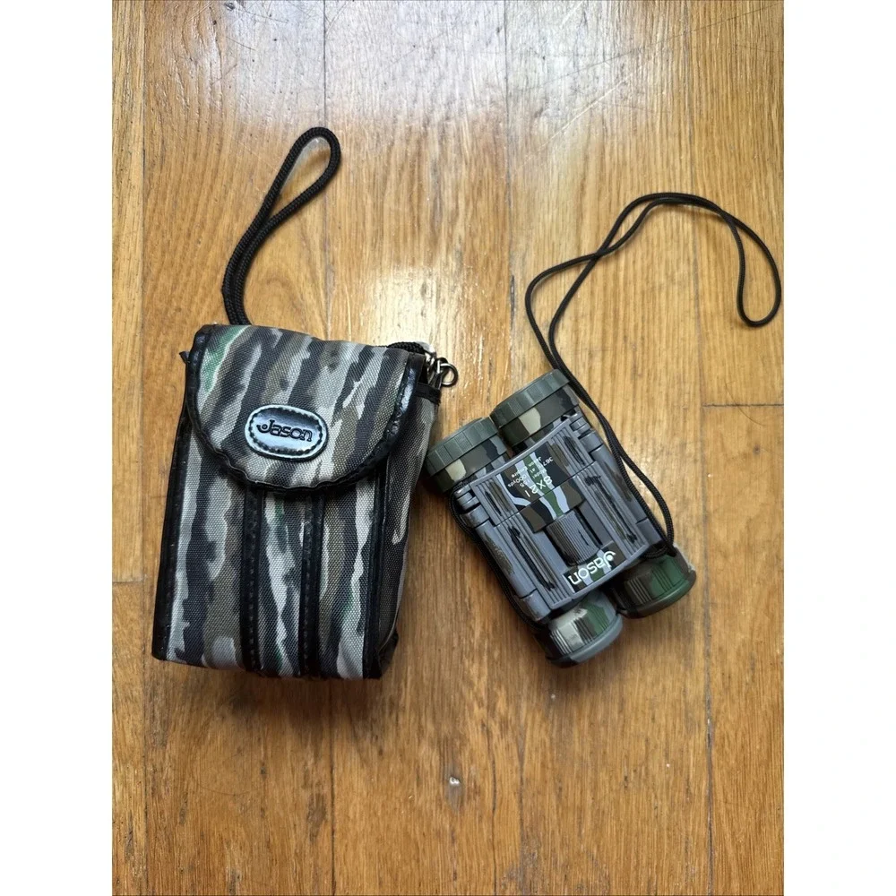 Vintage Jason Empire 8x21 Compact Binoculars – Model 155 – Camouflage Design